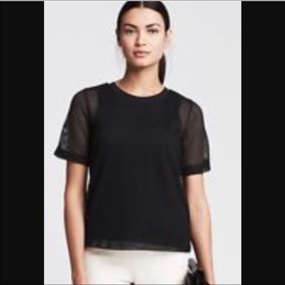 Black mesh blouse like fishnet top with black cami - Picture 2 of 3